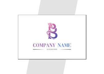 B letter Logo design For skincare company .