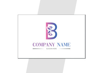 B letter Logo design For skincare company .