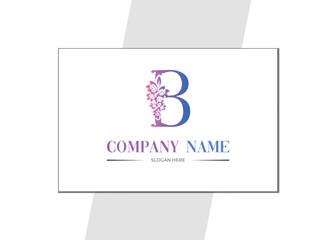 B letter Logo design For skincare company .