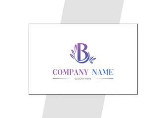 B letter Logo design For skincare company .