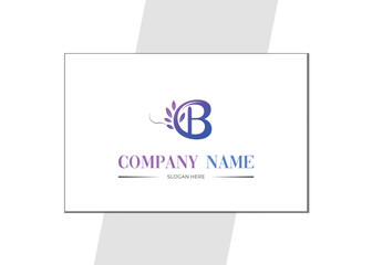 B letter Logo design For skincare company .