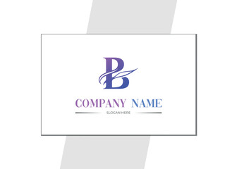 B letter Logo design For skincare company .