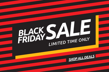 Black friday sale banner. Vector illustration