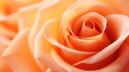 Close-up of a tender orange rose, radiating romance