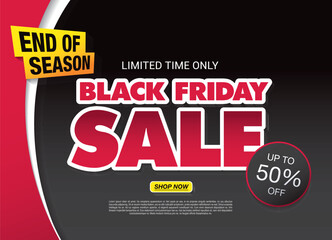 Obraz premium Sale poster of black friday