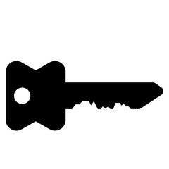 key silhouette vector