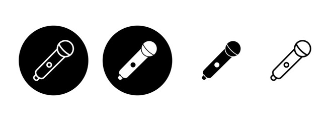 Microphone icon vector illustration. karaoke sign and symbol