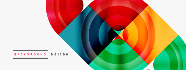 Obraz premium Circle abstract background. Wallpaper, banner, background, landing page, wall art, invitation, print, poster