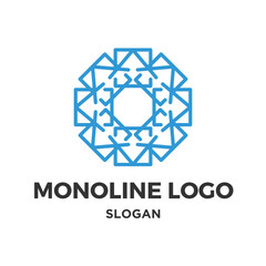 Monoline logo vector design
