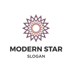 Modern star ornament logo