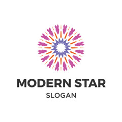 Modern star ornament logo