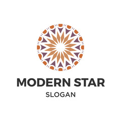 Modern star ornament logo