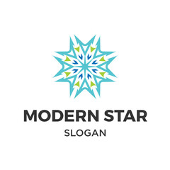 Modern star ornament logo