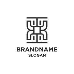 Logo line brand vector
