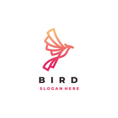 modern bird logo vector