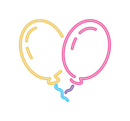 helium neon event balloons icon