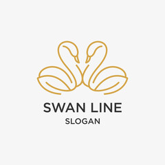 Swan logo template vector illustration design