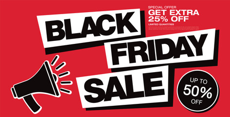 black friday sale poster layout design, vector ilustration