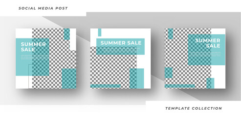 Summer sale design collection social media posts