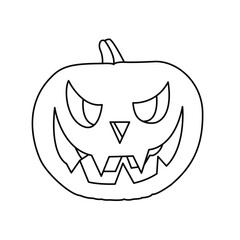 Halloween pumpkin out line art