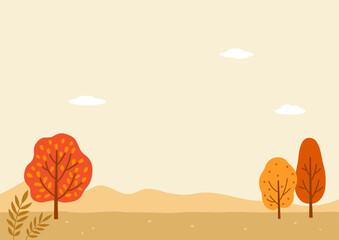Autumn nature landscape background.