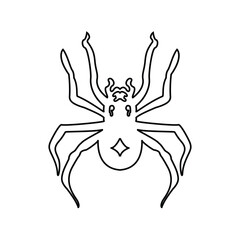 Halloween spider out line art