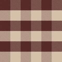 Colorful background in rustic style. Warm brown, chocolate color, tartan, vector patterns of the texture of the fabric of a flannel shirt in the style of a lumberjack. Design of bedding, packaging.