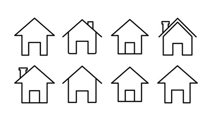 Home icon vector. House vector icon