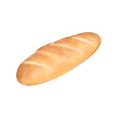 Watercolor croissant.  illustration isolated on the white background.