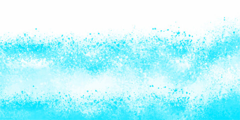 White and blue color frozen ice surface design abstract background. blue and white watercolor paint splash or blotch background with fringe grunge wash and bloom design