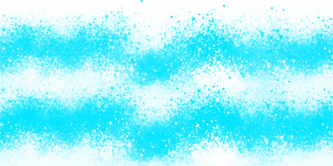 White and blue color frozen ice surface design abstract background. blue and white watercolor paint splash or blotch background with fringe grunge wash and bloom design