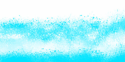 White and blue color frozen ice surface design abstract background. blue and white watercolor paint splash or blotch background with fringe grunge wash and bloom design