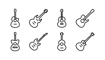 Guitar icon vector. musical instrument sign