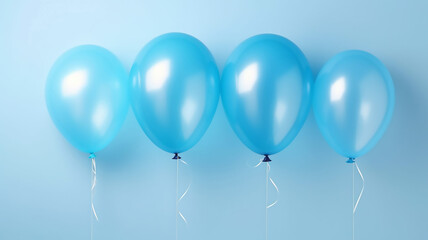 Blue Background with Bright Matte Balloons