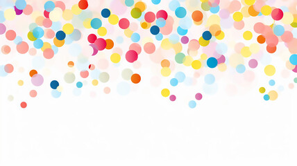 Colorful Confetti Horizontal Seamless Border