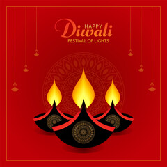Happy Diwali Illustration Background Design