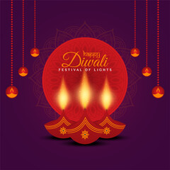 Happy Diwali Illustration Background Design