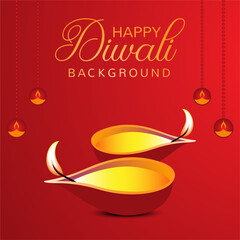 Happy Diwali Illustration Background Design