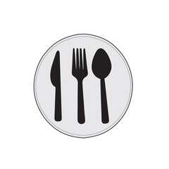 Cutlery fork graphic design template vector isolated. fork and knife cutlery tool icon vector illustration design. Fork food illustration. 