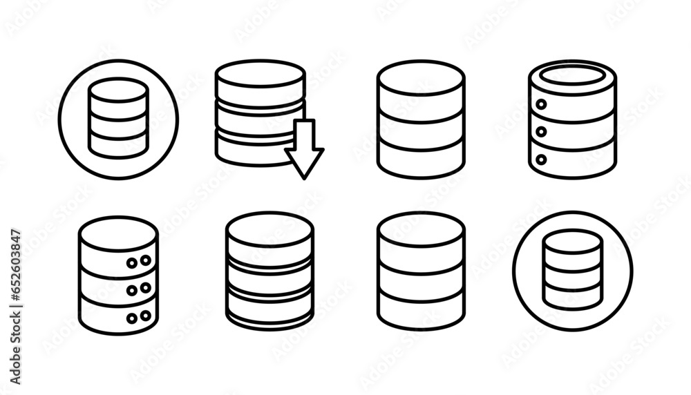 Poster database icon vector. server icon. storage