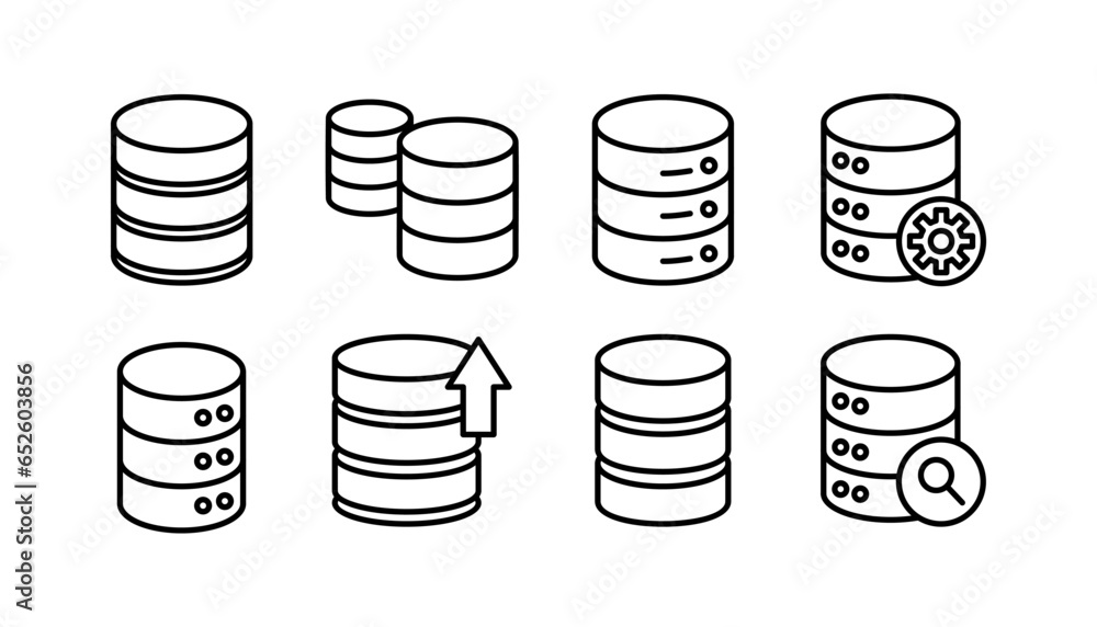 Poster database icon vector. server icon. storage