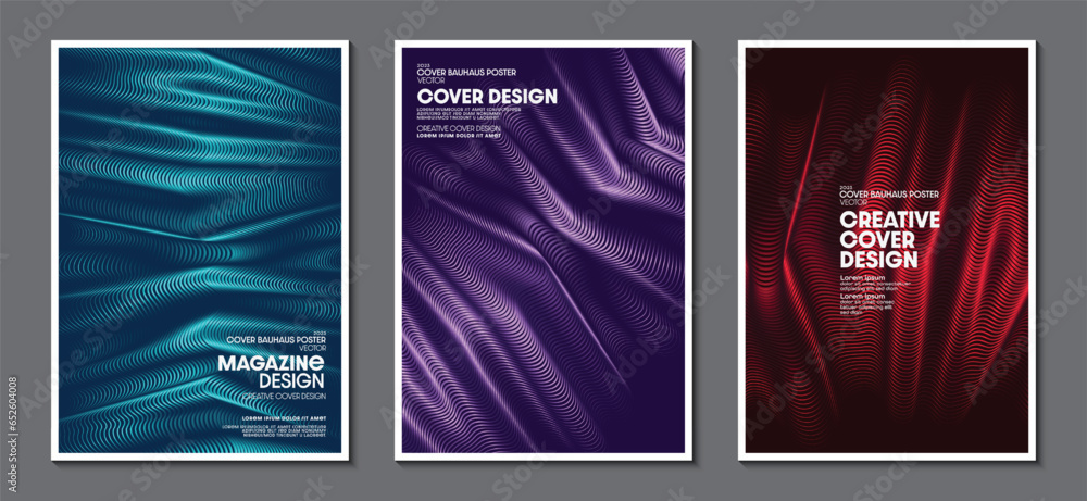 Aufkleber cover design template with abstract futuristic technology lines background with colours light effect