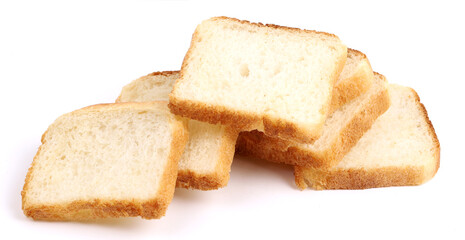 Sandwich white bread on white background, new angles