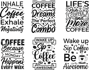 Typography Coffee T-Shirt Design, Coffee tee