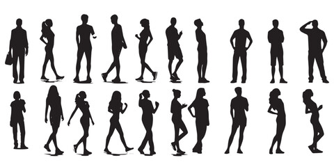 Silhouette of a different of  people vector illustration