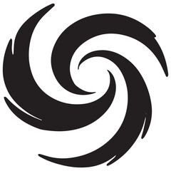 Abstract swirl background Black vector illustration