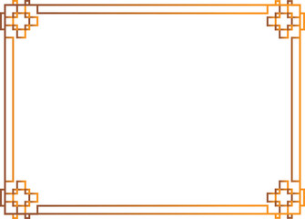 Simple Certificate Gold Frame Border Line Vector