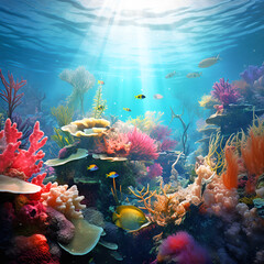 Beautiful fish and natural creatures under the sea.