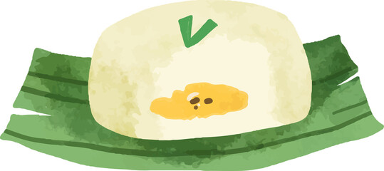 nagasari traditional food illustration