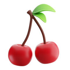 cherry fruit 3d illustration